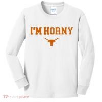 I’m Horny Texas Kids Long Sleeve Shirt thumb 0