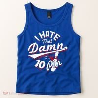 I Hate That Damn Ten Pin 10 Pin Gift Funny Bowling Gift Tank Top thumb 2