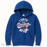 I Hate That Damn Ten Pin 10 Pin Gift Funny Bowling Gift Kids Hoodie thumb 0