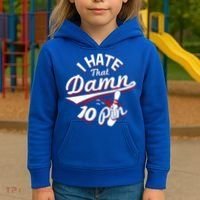 I Hate That Damn Ten Pin 10 Pin Gift Funny Bowling Gift Kids Hoodie thumb 3