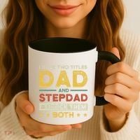 I Have Two Titles Dad And Stepdad Stepson Bonusson Stepdad Cute Gift Coffee Mug thumb 3