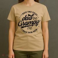 I Have Two Titles Dad And Grampy Funny Gifts Grandpa Grampy T-Shirt thumb 4