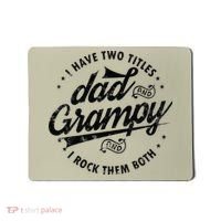 I Have Two Titles Dad And Grampy Funny Gifts Grandpa Grampy Mousepad thumb 0