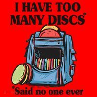 I Have Too Many Discs Disc Golf Backpack Funny Disc Golf Santa Hat thumb 1