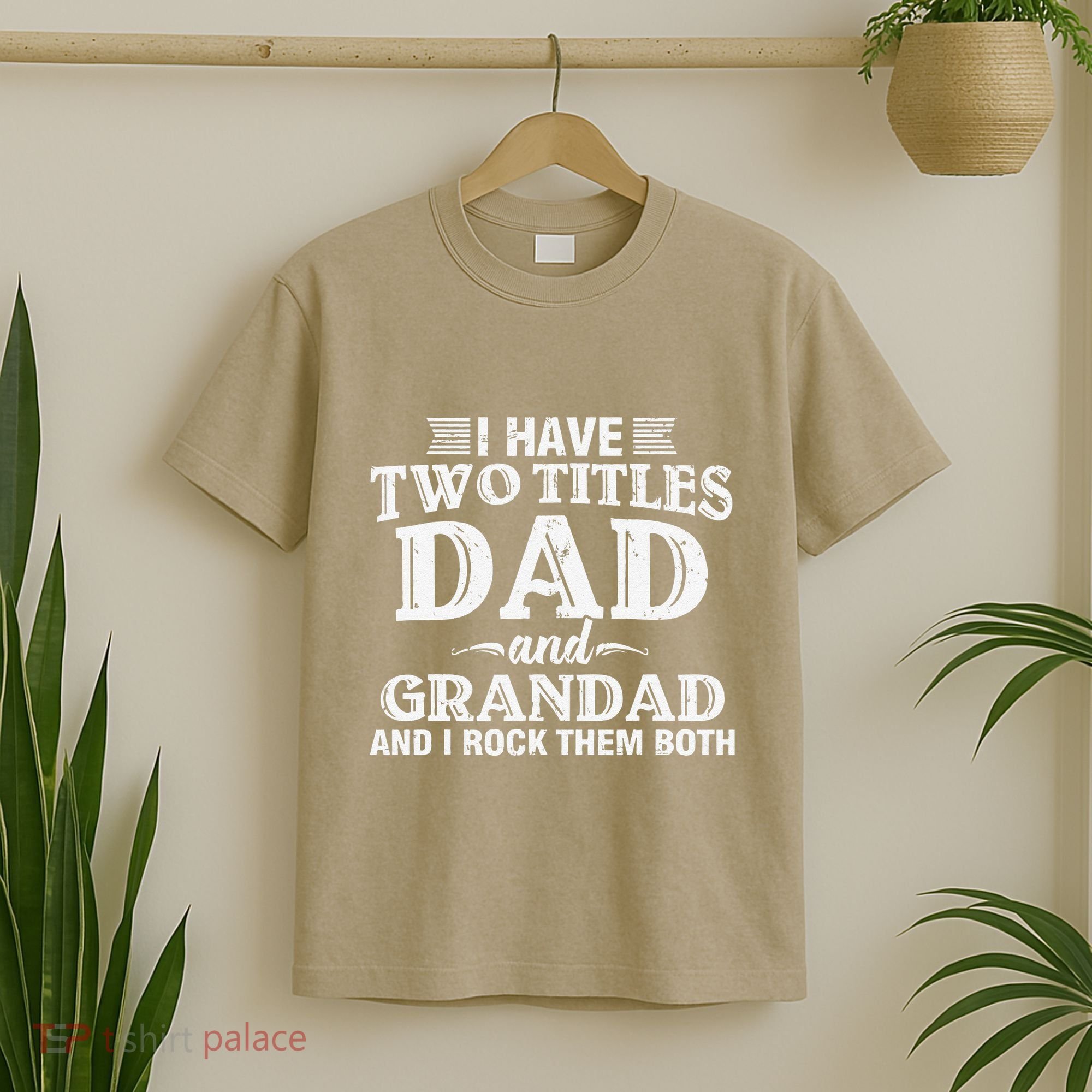 I Have Two Titles Dad And Grandad Funny Grandpa Fathers Day T-Shirt