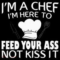 I'm Here To Feed Your Ass Not It Funny Chef Kids Long Sleeve Shirt thumb 2