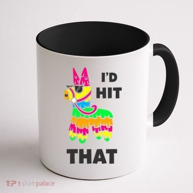 I'd Hit That Colorful Pinata Funny Coffee Mug back