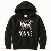 I have two titles Mom and Nonnie I rock them both Floral Kids Hoodie thumb 0