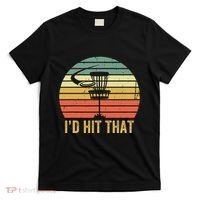 ID Hit That Funny Disc Golf Vintage Frisbee Disc Sport T-Shirt thumb 0