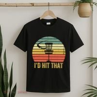 ID Hit That Funny Disc Golf Vintage Frisbee Disc Sport T-Shirt thumb 2
