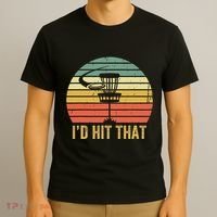 ID Hit That Funny Disc Golf Vintage Frisbee Disc Sport T-Shirt thumb 3