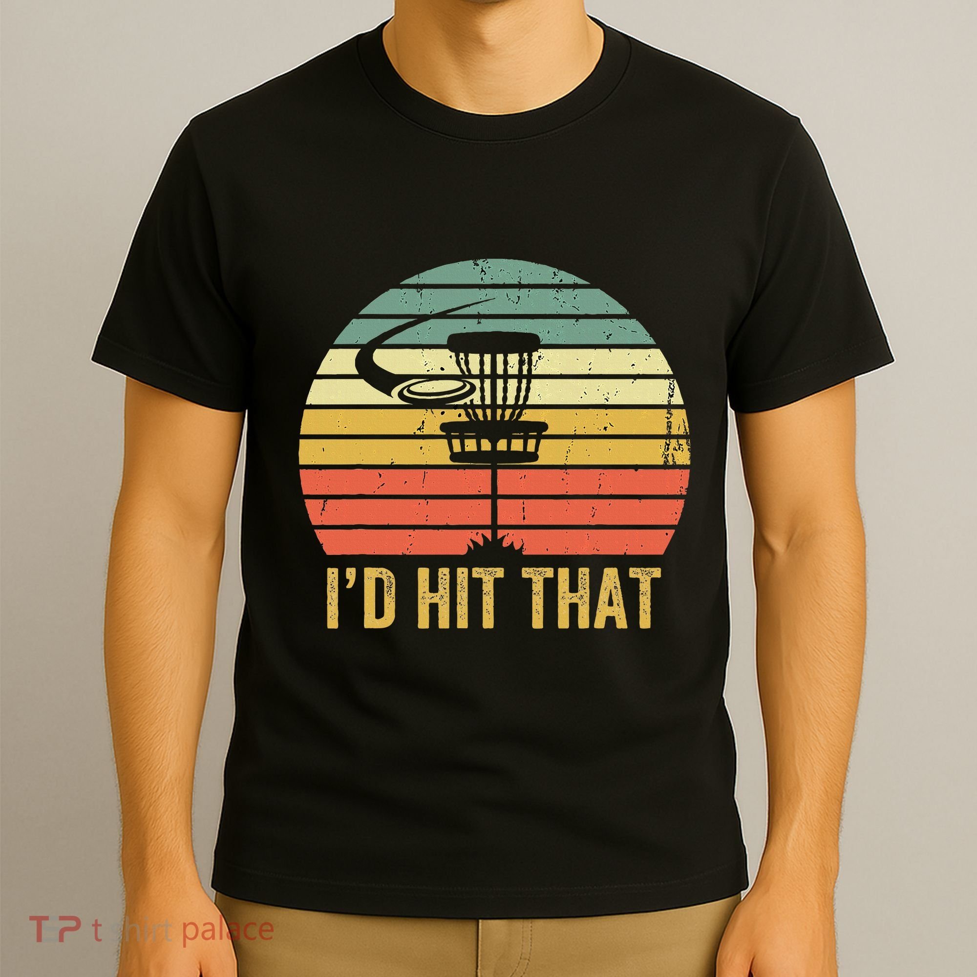 ID Hit That Funny Disc Golf Vintage Frisbee Disc Sport T-Shirt