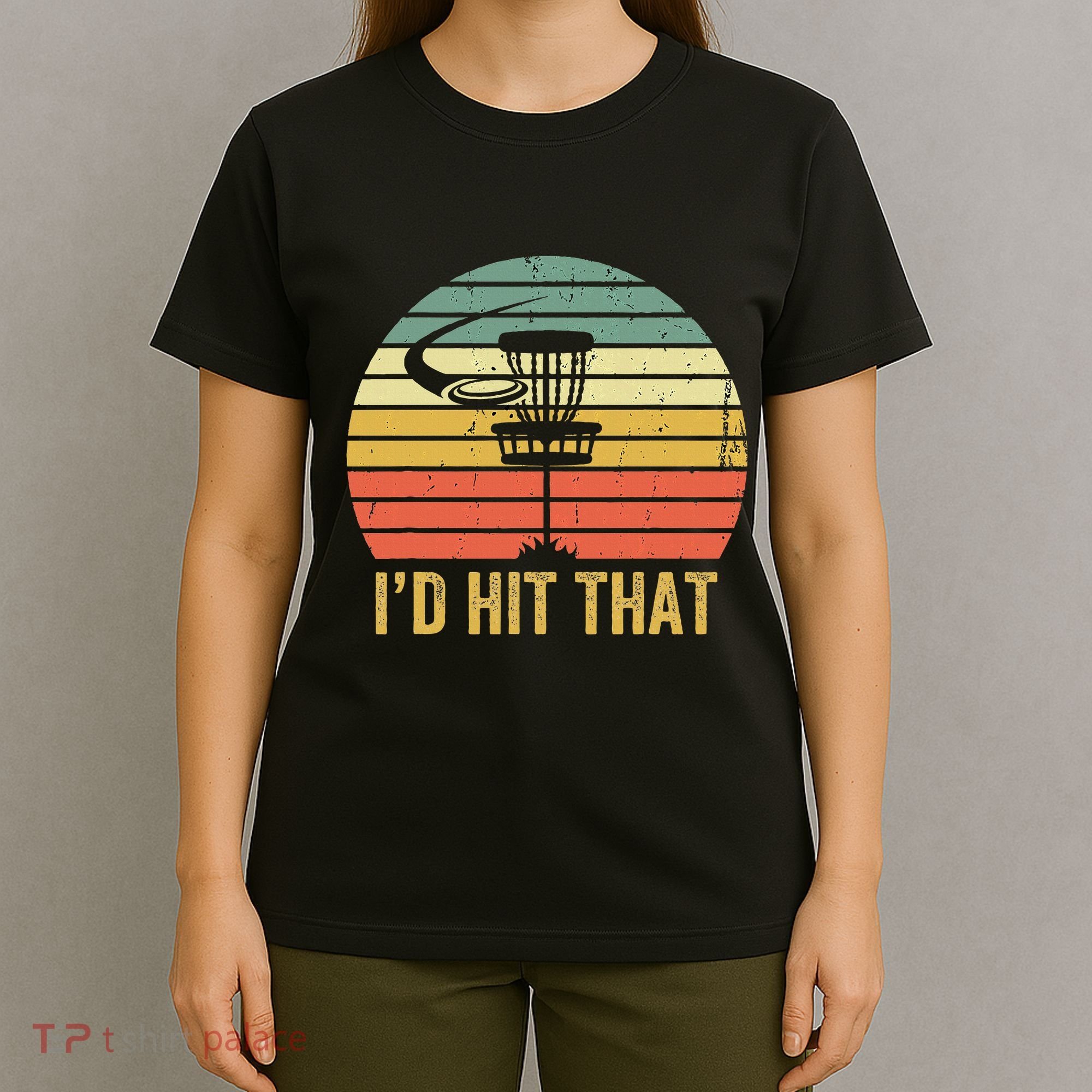 ID Hit That Funny Disc Golf Vintage Frisbee Disc Sport T-Shirt