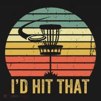 ID Hit That Funny Disc Golf Vintage Frisbee Disc Sport T-Shirt thumb 7