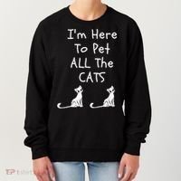 I'm Here To Pet All The Cats Women's Sweatshirt thumb 0