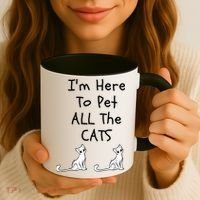 I'm Here To Pet All The Cats Coffee Mug thumb 3