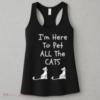 I'm Here To Pet All The Cats Women's Tank Top thumb 3