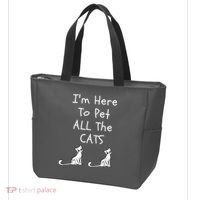 I'm Here To Pet All The Cats Tote Bag thumb 3