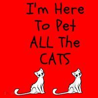 I'm Here To Pet All The Cats Santa Hat thumb 1