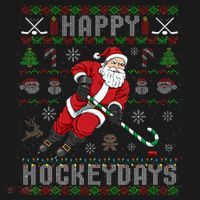 Ice Hockey Ugly Christmas Santa Claus Women's Tank Top thumb 5