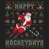 Ice Hockey Ugly Christmas Santa Claus Hat thumb 2