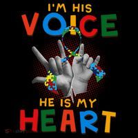 I'm His Voice He Is My Heart Autism Awareness Coffee Mug thumb 5