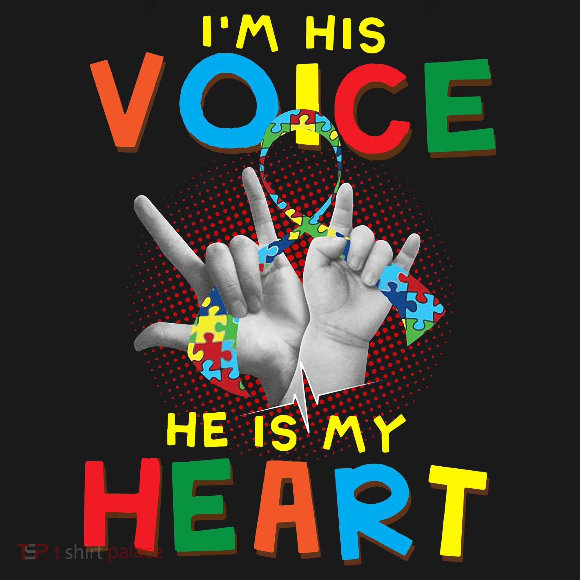 I'm His Voice He Is My Heart Autism Awareness Women's Tank Top