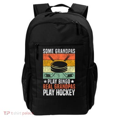 Ice Hockey Vintage Grandpa Retro Some Grandpas Play Bingo  Backpack