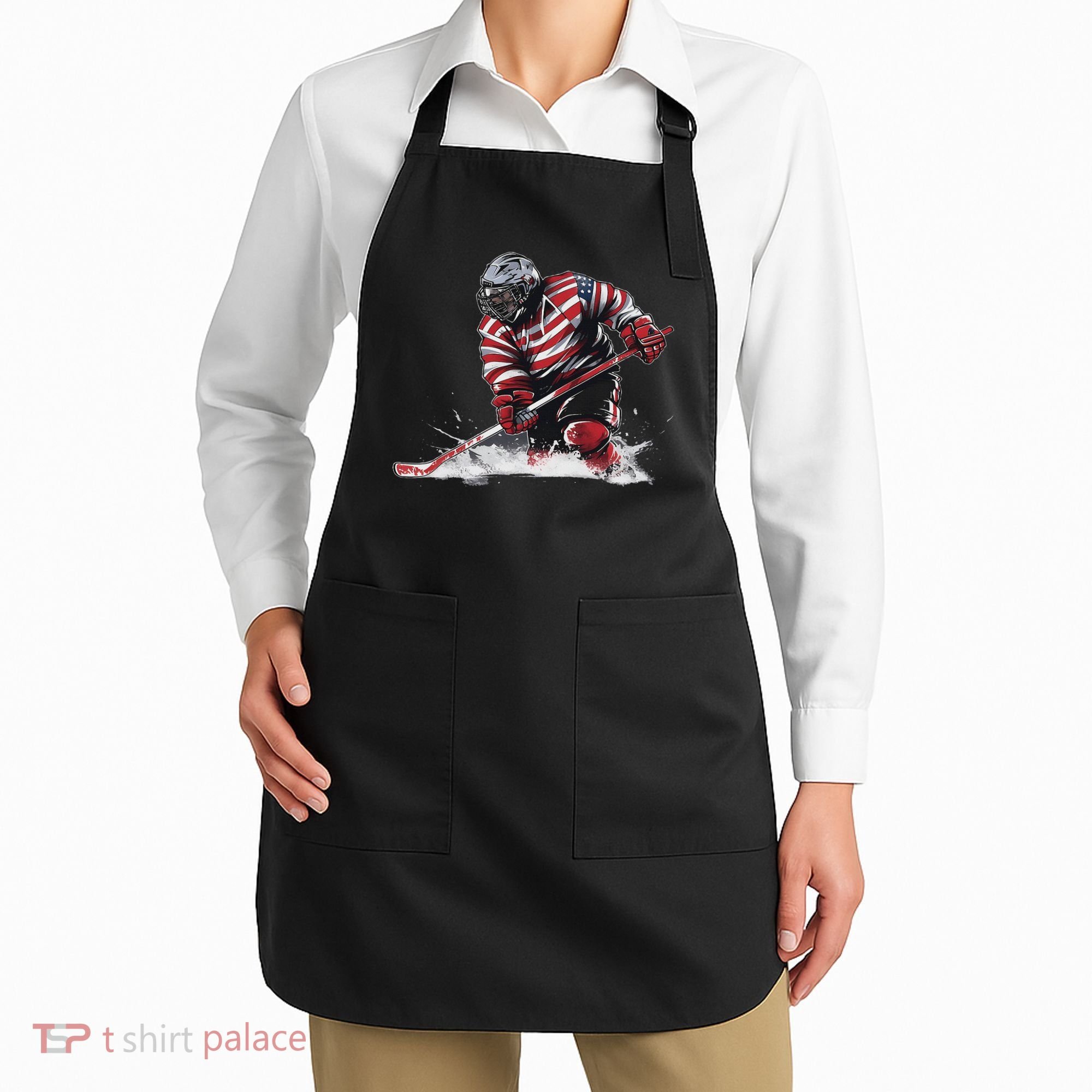 Ice Hockey Women Puck Hockeyplayer Player Apron