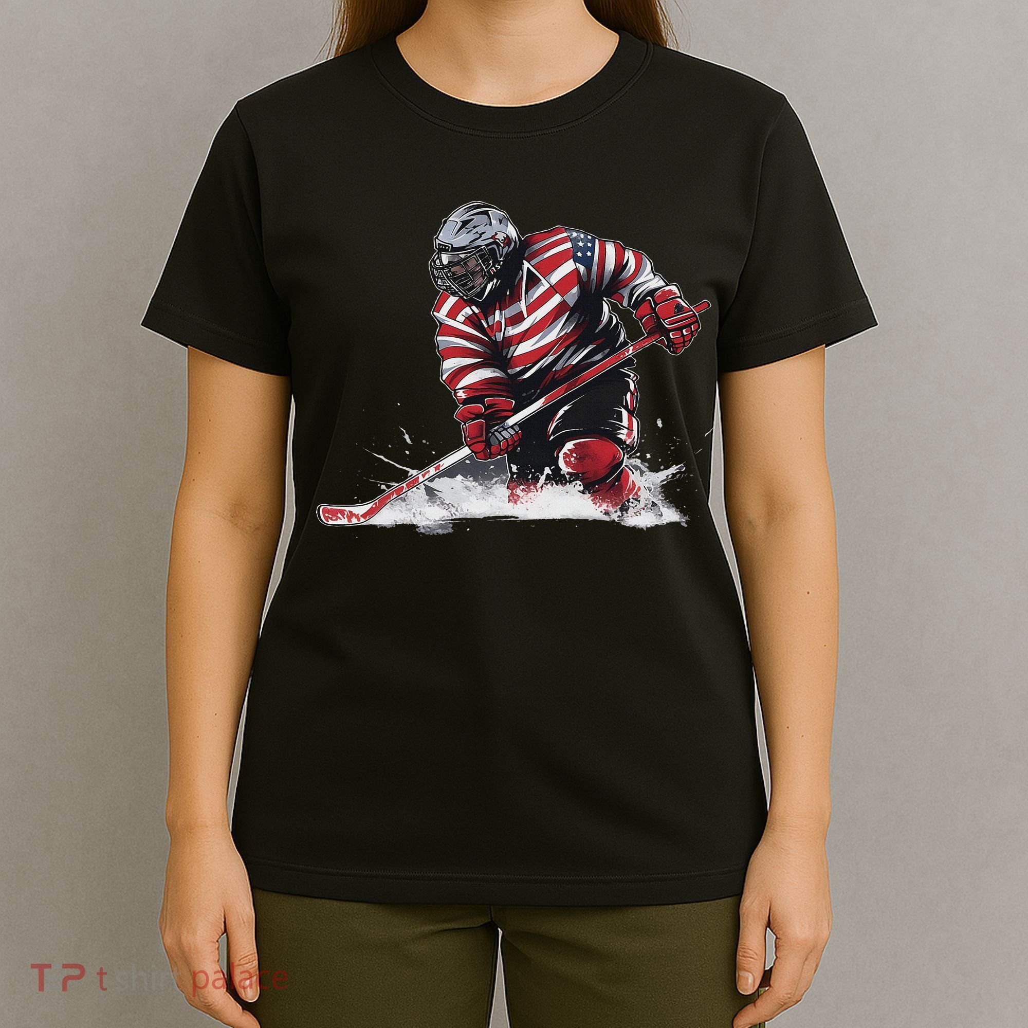Ice Hockey Women Puck Hockeyplayer Player T-Shirt