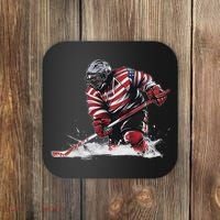 Ice Hockey Women Puck Hockeyplayer Player Coaster thumb 0