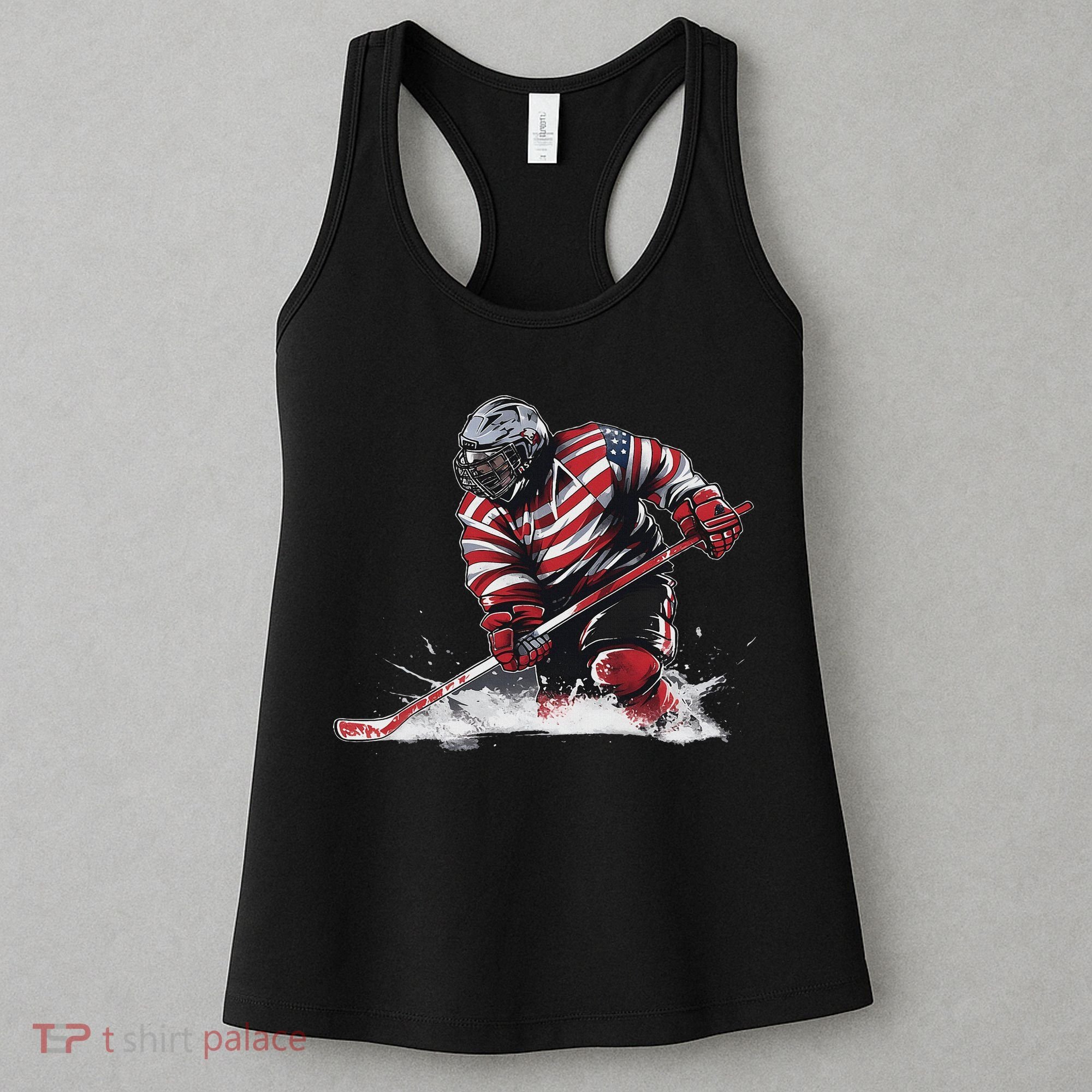 Ice Hockey Women Puck Hockeyplayer Player Women's Tank Top