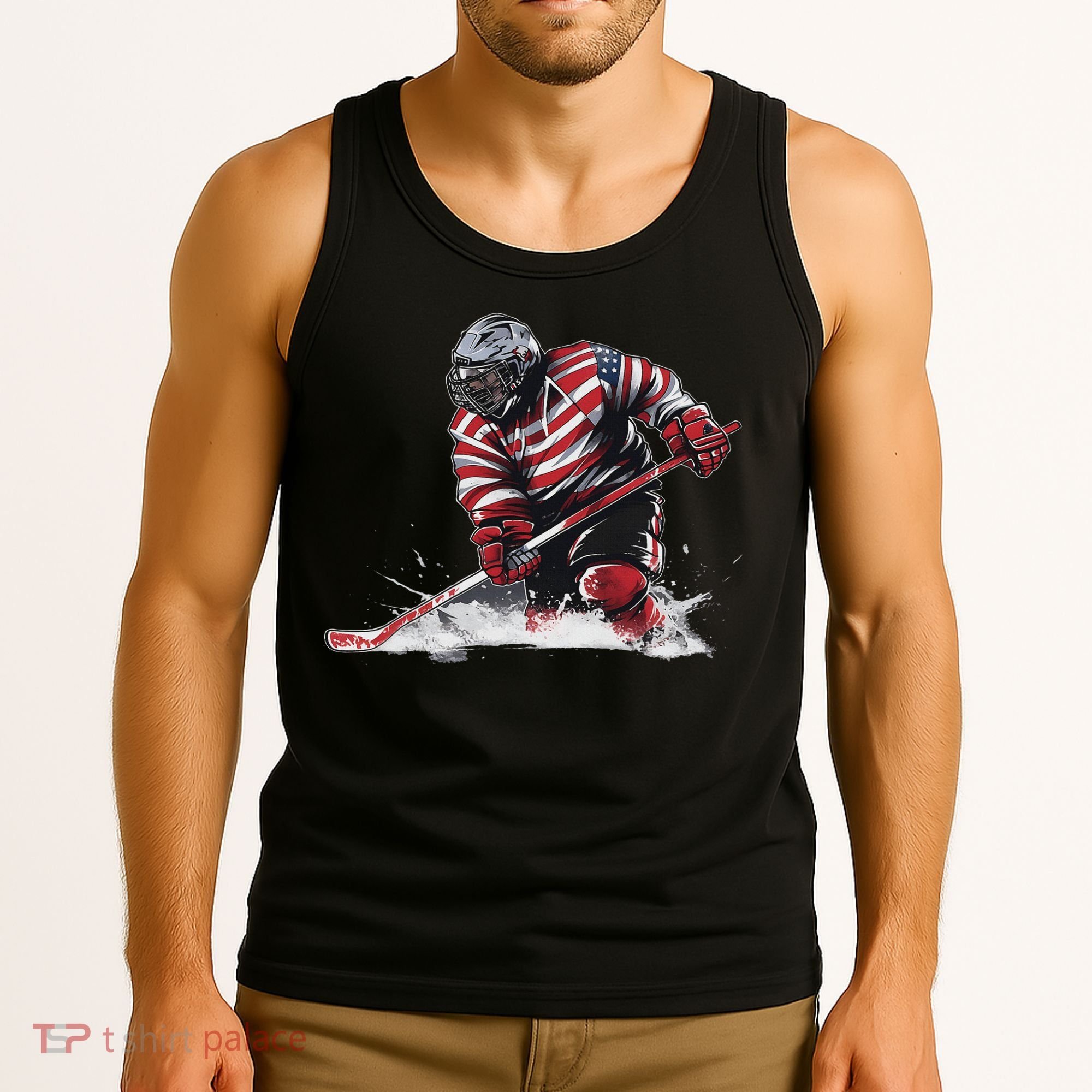 Ice Hockey Women Puck Hockeyplayer Player Tank Top