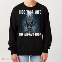 I Heart Werewolfs Alpha Funny Cringe Werewolf Wolf Meme Women's Sweatshirt thumb 0