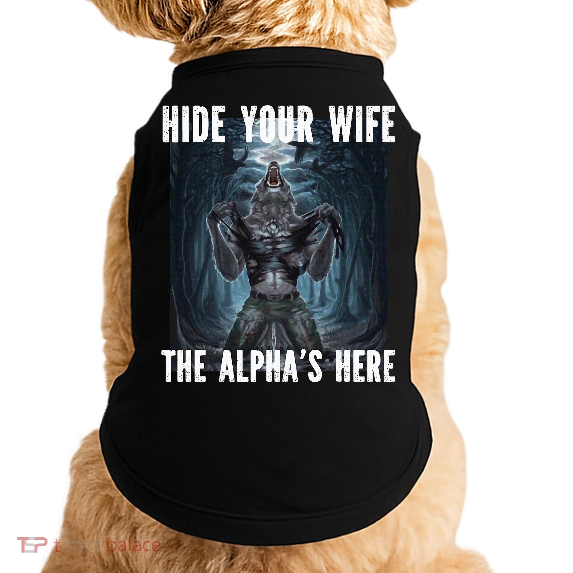 I Heart Werewolfs Alpha Funny Cringe Werewolf Wolf Meme Doggie Tank