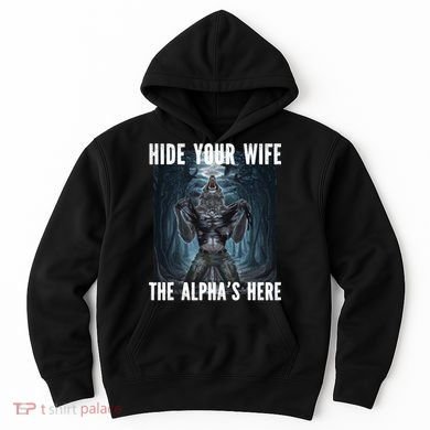 I Heart Werewolfs Alpha Funny Cringe Werewolf Wolf Meme Hoodie