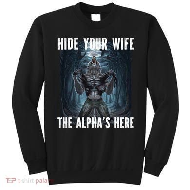 I Heart Werewolfs Alpha Funny Cringe Werewolf Wolf Meme Sweatshirt