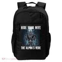 I Heart Werewolfs Alpha Funny Cringe Werewolf Wolf Meme Backpack thumb 0