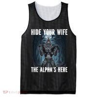 I Heart Werewolfs Alpha Funny Cringe Werewolf Wolf Meme Mesh Reversible Basketball Jersey Tank thumb 0
