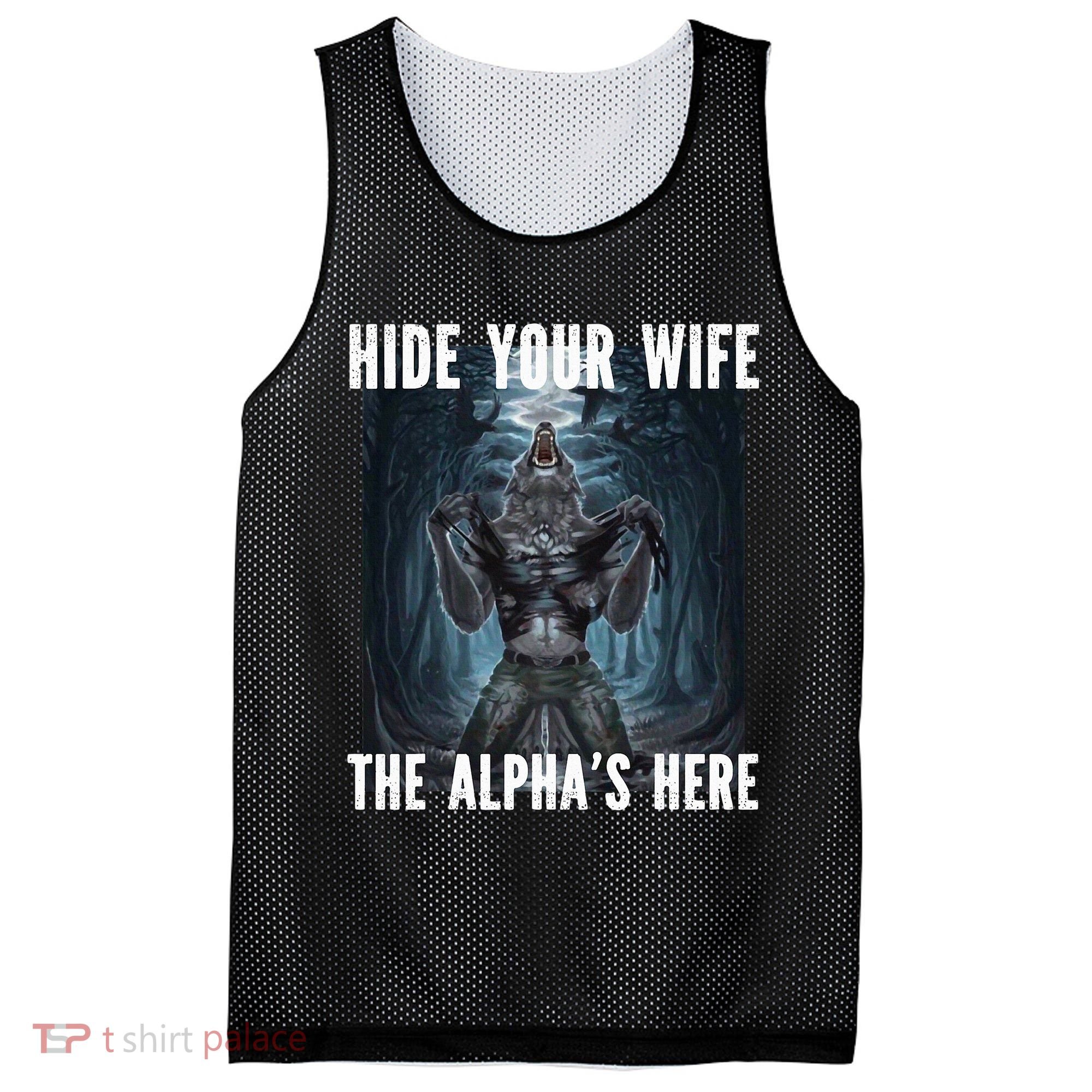 I Heart Werewolfs Alpha Funny Cringe Werewolf Wolf Meme Mesh Reversible Basketball Jersey Tank