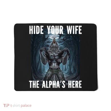 I Heart Werewolfs Alpha Funny Cringe Werewolf Wolf Meme Mousepad