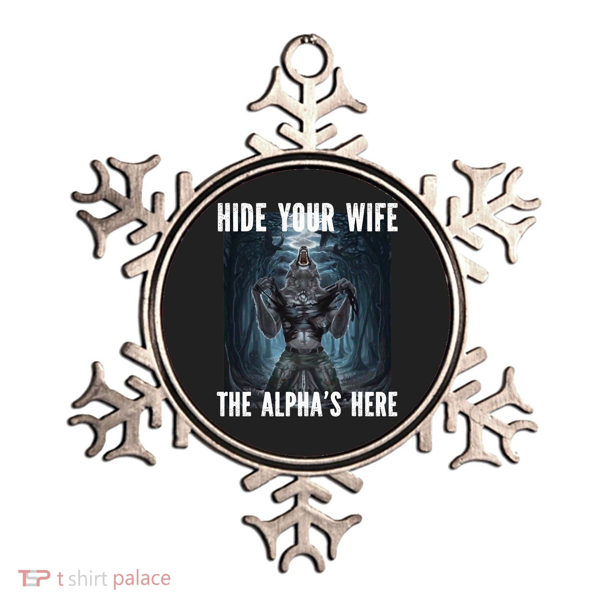 I Heart Werewolfs Alpha Funny Cringe Werewolf Wolf Meme Ornament