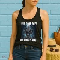 I Heart Werewolfs Alpha Funny Cringe Werewolf Wolf Meme Women's Tank Top thumb 2