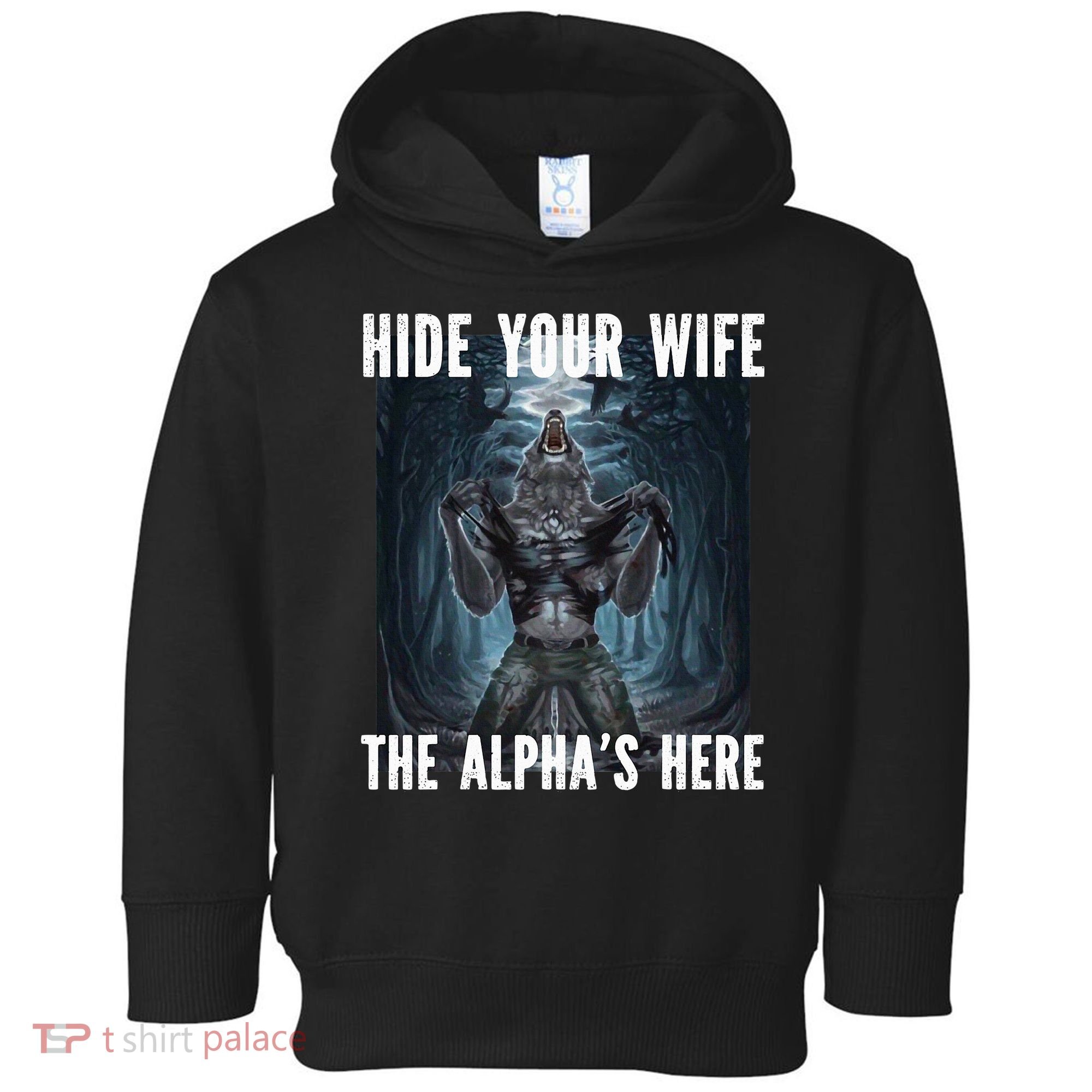 I Heart Werewolfs Alpha Funny Cringe Werewolf Wolf Meme Toddler Hoodie
