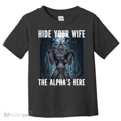 I Heart Werewolfs Alpha Funny Cringe Werewolf Wolf Meme Toddler T-Shirt