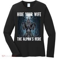 I Heart Werewolfs Alpha Funny Cringe Werewolf Wolf Meme Women's Long Sleeve Shirt thumb 0