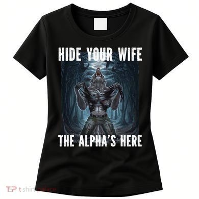 I Heart Werewolfs Alpha Funny Cringe Werewolf Wolf Meme Women's T-Shirt