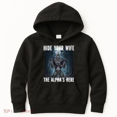 I Heart Werewolfs Alpha Funny Cringe Werewolf Wolf Meme Kids Hoodie