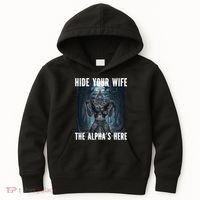 I Heart Werewolfs Alpha Funny Cringe Werewolf Wolf Meme Kids Hoodie thumb 0