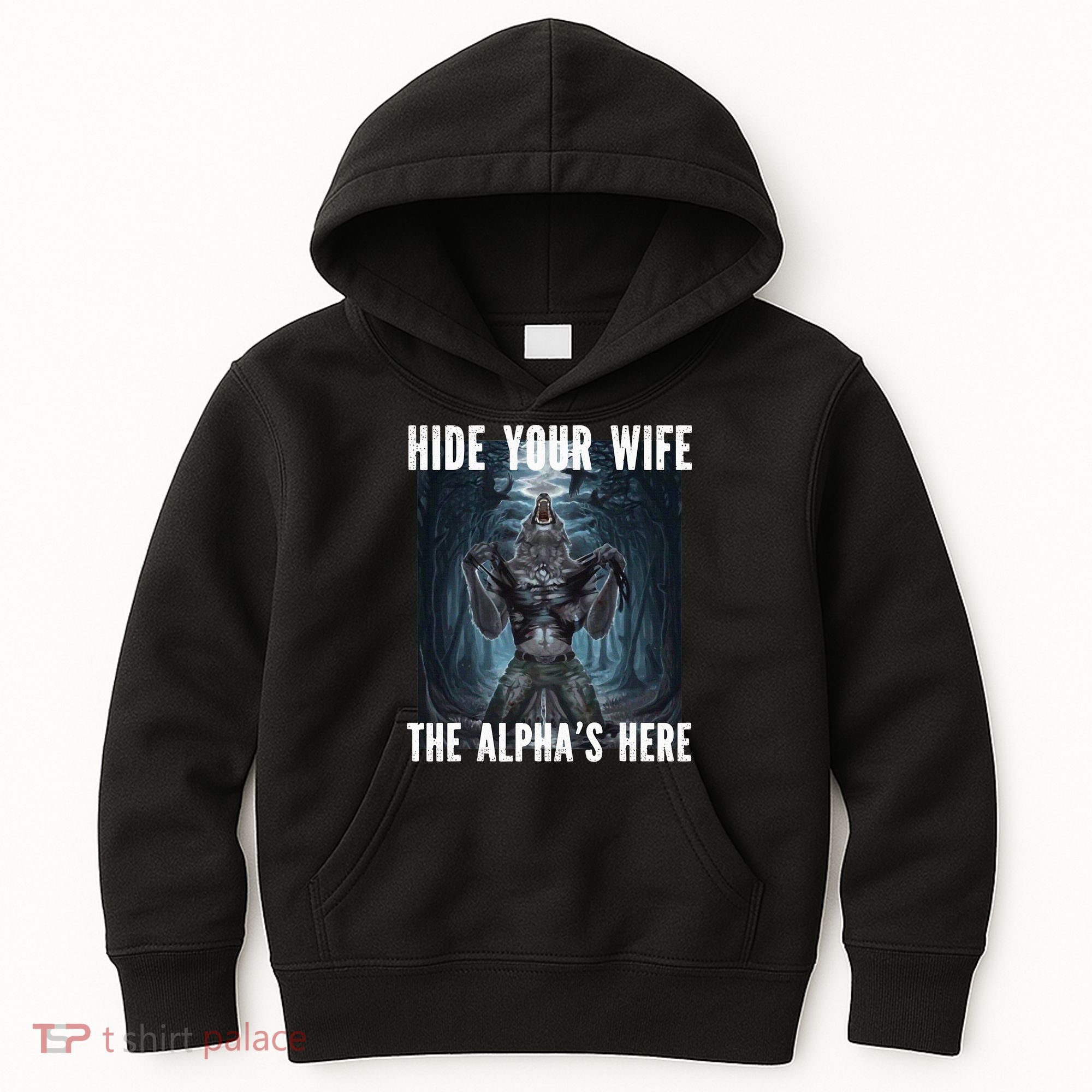 I Heart Werewolfs Alpha Funny Cringe Werewolf Wolf Meme Kids Hoodie